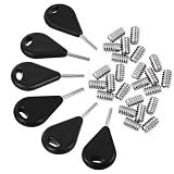 Tandefio 6 Surfboard Fin Key 24 Screws Surf Fin Install Remove, Black
