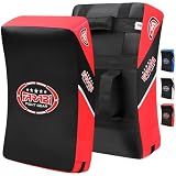 Farabi Quad Boxing MMA Muay Thai Martial Arts Hook & Jab Punch Kick Pads MMA Target Focus Punching Mitts Thai Strike Training Kick Shield Kicking Target mitt Kick Strike pad (Red Black)