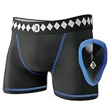 Diamond MMA Compression Shorts Jock Strap Athletic Cup Groin Protector System - Large | Athletic Supporters for Men with Cup for High Impact Sports | Compression Shorts w/ Built In Jockstrap with Cup