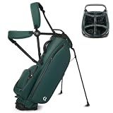 Lightweight 5-Way Golf Stand Bag Waterproof PU with Cooler - Green