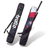Bratla Cricket Bat Cover Bag For Full Size Bat Adjustable Shoulder Strap Foam Padded - Secure and Convenient Cricket Gear Storage Bag Black/Red