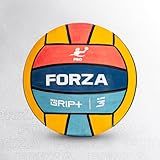 FORZA Water Polo Pro Match Ball | Olympic-Quality, Durable Rubber Blend, with Grip+ Technology - FINA Approved for All Ages (Pack of 1, 3)
