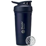 BlenderBottle Sport Flip Stainless Steel Shaker Bottle 24 oz Navy