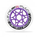 SKT HP 90mm 84A Inline Speed Skate Wheels, 8 Pack – Replacement Outdoor Roller Skate Wheels for Speed Skating Purple
