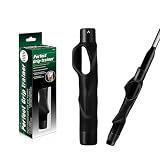Golf Grip Trainer – Correct Hand Placement Training Aid to Improve Swing Consistency & Muscle Memory, Easy-On Golf Practice Tool #(Black)