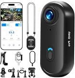 4K Thumb Action Camera with Memory Card Mini Body Camera WiFi Magnetic Clip Wearable Hands-Free Recording POV Camera Waterproof case Mount Anywhere for Sports Vlogging Cycling (DarK Black, 128, GB)