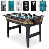 Best Choice Products 10-in-1 Multi Game Table, Combo Game Table for Kids and Adults w/Hockey, Foosball Table, Pool Table, Ping Pong Table, Chess, Checkers, 2x4ft - Arcade