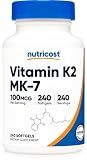 Nutricost Vitamin K2 MK-7 100 mcg, 240 Softgels, Gluten Free, GMO-Free
