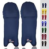 Bratla Cricket Batting Pads Covers, Navy Blue Covers for Cricket Pads for Men Batting Color Fit Neatly on Legguards Easily Put On