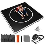 KAOSHAN Inflatable Wrestling Mat for Jiu Jitsu, 4-Inch Thick with 600W Pump