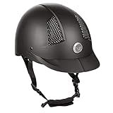 TuffRider Starter Horse Riding Helmet | Comfortable ABS SEI-Certified Protective Equestrian Head Gear - Black - L