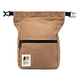 Oso Supply Co - Kulshan Bouldering Bucket, Large Size Chalk Bag for Rock Climbing, Chalk Pot with Magnetic Roll Down Closure, Brush Loop, Zippered Pockets for Climbers, Weightlifting (Brown)