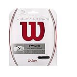 Wilson Synthetic Gut Power 16 Tennis String - Set, Black