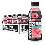 Protein2o Hydration Drink - 2-in-1 Liquid Clear Whey Protein Isolate and Electrolyte Drink - 20g Protein, Vitamins B5, B6 - Post-Workout Recovery - 16.9 Fl Oz - 12 Count Strawberry Watermelon