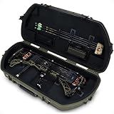 SKB Hard Protective Storage Case for Archery Bow and Arrows, iSeries Shaped Bow Case, Green - Quiver Holder and Gear Box for Hunting Accessories