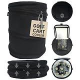 InTheZone Golf Cart Cooler – Soft-Sided, Collapsible, Insulated Cooler Bag | Attaches to Cart Basket or Fender | Durable, Leakproof, Portable – Great Gift for Golfers.
