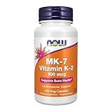 NOW Foods Supplements, MK-7 Vitamin K-2 100 mcg, Cardiovascular Support*, Supports Bone Health*, 120 Veg Capsules