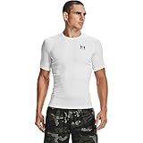 Under Armour Men's Armour HeatGear Compression Short-Sleeve T-Shirt , White (100)/Black, Small