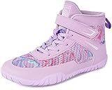 Sisttke Wrestling Shoes Kids Girls Boxing Training Shoes Minimalist for Youth Teenagers Purple