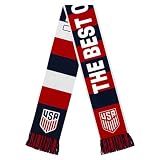 Icon Sports Officially Licensed U.S. Soccer Scarf, Premium Acrylic Reversible Striped Unisex Soccer Gear