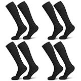 Raigoo Soccer Softball Baseball Football Socks for Youth Kids Boys and Girls Ages 4 to 16 Knee High Sport Athletic Socks