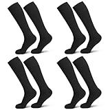 Raigoo Soccer Softball Baseball Football Socks for Youth Kids Boys and Girls Ages 4 to 16 Knee High Sport Athletic Socks