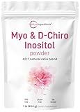 Micro Ingredients Myo-Inositol & D-Chiro Inositol Powder, 1lb (221 Servings) | 40:1 Ideal Ratio Inositol Supplement for Women | Supports Hormonal Balance & Ovarian Health | Non-GMO, Vegan, Filler-Free