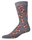 MeMoi Men's Football Fan Rayon from Rayon Blend Novelty Crew Sock