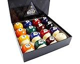 JAPER BEES Billiard Ball/Pool Ball Set Complete 16balls 2-1/4" Regulation Size&Weight Resin Ball (Deluxe Superior)