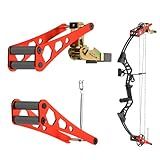 Mefape Bow Press, Archery Compound Bow Press, Aluminum Alloy Handheld Bow Press for Compound Bow and Crossbow, Universal Ratchet Type Fine Tuning Tool with 51.2” Strap