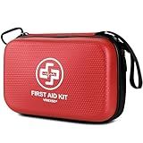 VRIEXSD Premium First Aid Kit, 320 Piece Waterproof Hard Shell Eva First Aid Kit for Home, Camping, Cars, Hiking, Travel, Businesses & Outdoor Emergencies - Emergency Medical Kits (Red)
