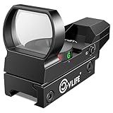 CVLIFE 1X22X33 Red Green Dot Sight, Reflex Sight for 20mm Picatinny Rail, Black