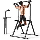 YYJO Foldable Pull Up Bar Free Standing Multi-function Power Tower Dip Bar Home Gym Strength Training Equipment 300 LBS Weight Capacity