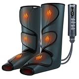 CINCOM Leg Massager with Heat and Compression, Legs Massage for Circulation and Pain Relief, Heating Calf Leg Air Compression Massager Help with Relief Edema