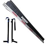 BOARDEE Volleyball Net Antenna Sleeves - Durable Tarpaulin Hook-and-Loop Sleeves with Vertical Straps - Indoor and Beach Volleyball Net Equipment - Pack of 2 (No Antennas Included) (Black)