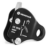 NewDoar Rope Grab Ascender 12KN Riser Adjuster Fits 10mm-13mm Rope for Rocking Climbing Protection Rescue (Black)