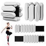 Wrist Weights, 2Pack Wearable Wrist Ankle Weights for Women and Men, Adjustable Silicone Arm and Leg Wrist Bracelets for Walking, Yoga, Pilates and Gym, 2lb (Grey)