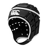 Canterbury Adult Unisex Rugby Core Headguard | 360 Coverage | Soft-Edged Chin Strap | Designed Holes Aid Ventilation | Foam Padding Headguard, Black, M