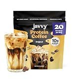 Javvy Protein Iced Coffee - Premium Whey Protein & Iced Coffees, 100% Natural Cold Brew, Zero Artificial Flavors & Sweeteners, 80mg Caffeine, No Added Sugar, 20 Servings, Original, 1 Pack