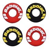 XIXILINRUIYUN 4 Piece Rubber Tire Shape Vibration Dampener Perdurable Tennis Racket Shock Absorber Soft Tennis Accessory Great for Tennis Players (Black&red)