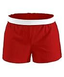 Soffe Girls' Authentic Cheer Short, Red, Medium (1-Pack)