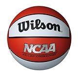 WILSON NCAA Killer Crossover Outdoor Basketball - Size 7 - 29.5", Red/White