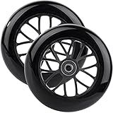 AOWESM 125mm 85a Scooter Wheels with ABEC-9 Bearings for Razor A3 Kick Scooters - Precision Fit, Durable & Smooth Ride (2-Pack, Black)