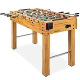 Best Choice Products 48in Foosball Table for Kids and Adults, Game Room Arcade Soccer Game Table w/ 2 Balls, 2 Cup Holders, Ergonomic Handles, Chrome Finished Metal Bars - Brown