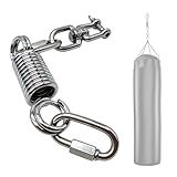 Hxszk Punching Bag Spring with Swivel Hanger, Heavy Duty 304 Stainless Steel Boxing Bag Hanger Kit for Heavy Bag, Muay Thai, Speed Bag – 500lb Capacity