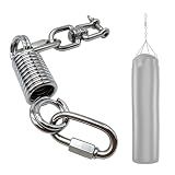 Hxszk Punching Bag Spring with Swivel Hanger, Heavy Duty 304 Stainless Steel Boxing Bag Hanger Kit for Heavy Bag, Muay Thai, Speed Bag – 500lb Capacity
