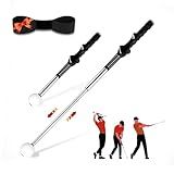 Quewpk Retractable Golf Swing Trainer – Golf Grip Trainer with Arm Band for Right-Handed Golfers, Grip Correction & Swing Click Feedback Training Aid, Indoor & Outdoor Practice, Golf Gifts for Men