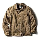 Huckberry Flint and Tinder Men's Flannel-Lined Waxed Trucker Jacket, Water & Weather Resistant Mens Jacket (US, Alpha, Medium, Regular, Regular, Field Tan, Regular Fit)