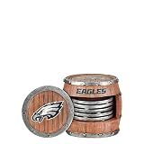 FOCO Philadelphia Eagles NFL 5 Pack Barrel Coaster Set