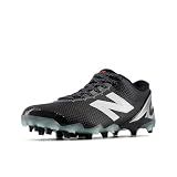 New Balance Men's FreezeLX V5 Low Lacrosse Shoe, Black/White/Silver Metallic, 8 M